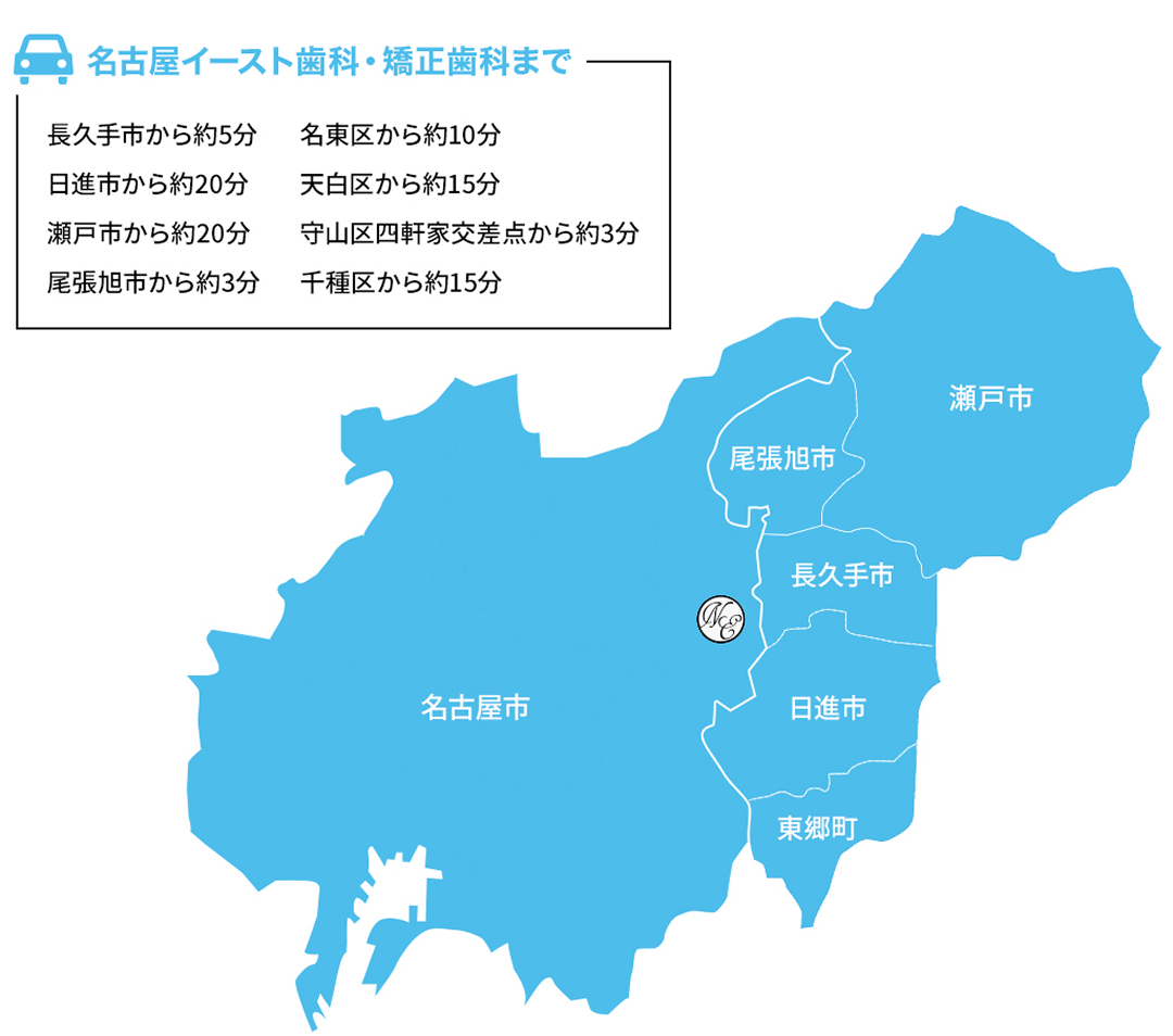 お車でお越しの方