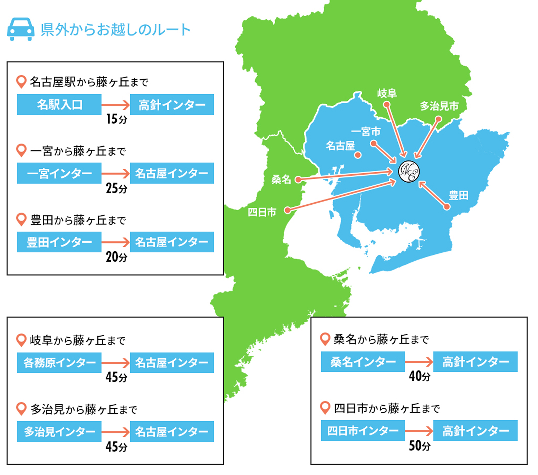 県外からお越しの方