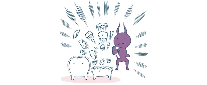 硬い材質のため衝撃で割れることもある